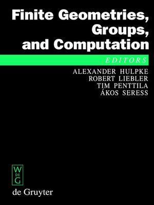 cover image of Finite Geometries, Groups, and Computation